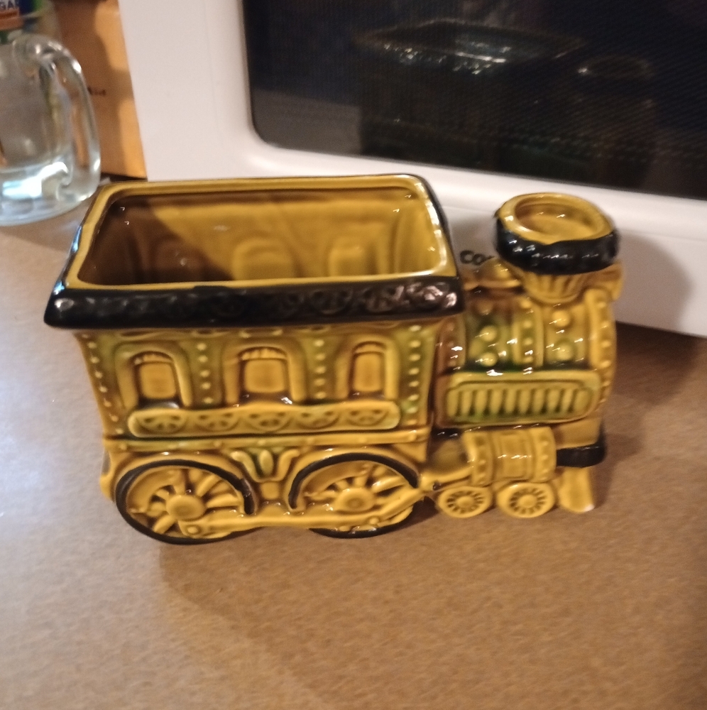 Vintage Ceramic Train Planter